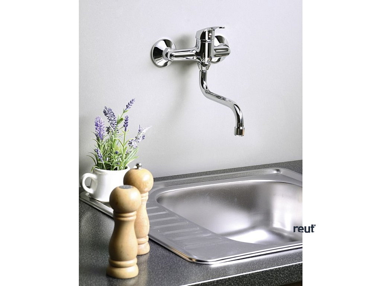 AQUALINE 35 nástenná batéria, ramienko-S, chróm 52146