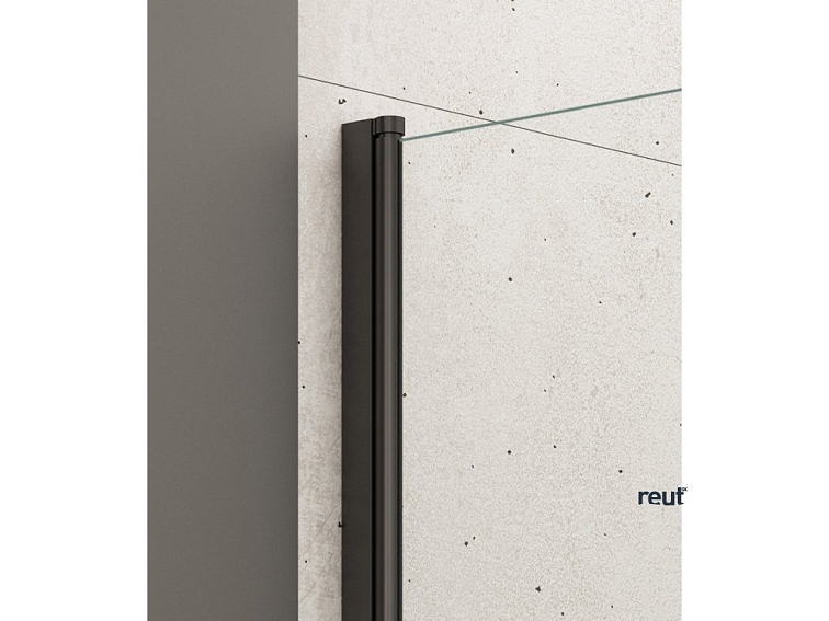 Aqualine VILMA vaňová zástena 600x1400 mm, čierna, číre sklo AQ6014B