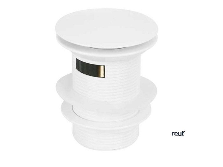 kielle Vaňová výpusť s click-clack zátkou, lesklá biela 11601040