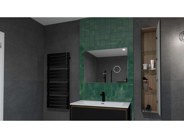 kielle Meara Vysoká skrinka závesná, 25x16x130 cm, tmavo sivá lesk 50226016