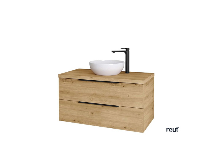 kielle Idolio Skrinka vrátane dosky pod umývadlo 100x54x50 cm, s výrezom, karamel 50024101