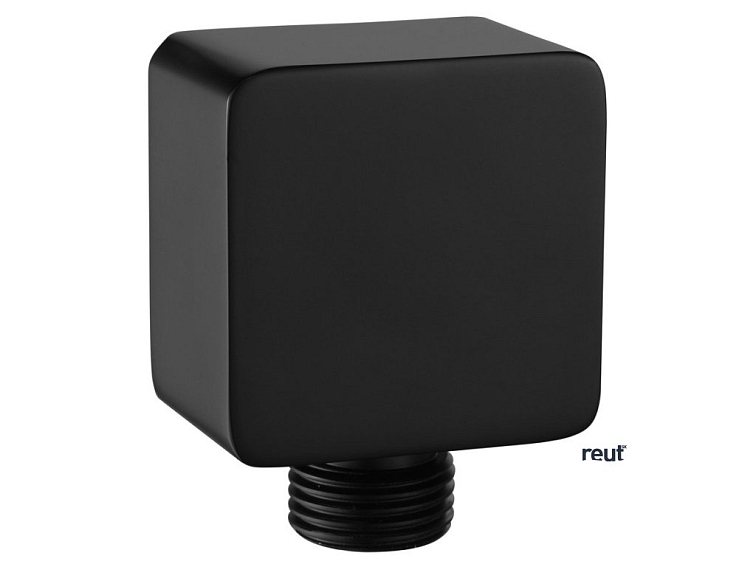 Aqualine Vývod sprchy, 48x48mm, čierna mat SC331B