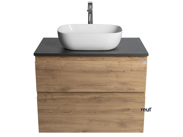 Aqualine ALTAIR II ALTAIR skrinka s doskou 78,5 cm, dub emporio/antracit bridlica AI380-02