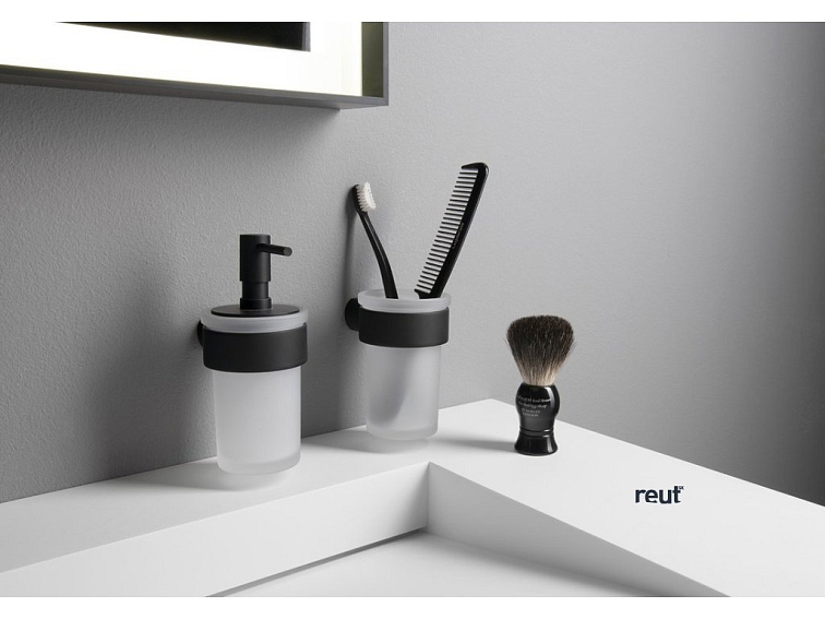 Gedy PIRENEI pohár, mliečne sklo, čierna mat PI1014