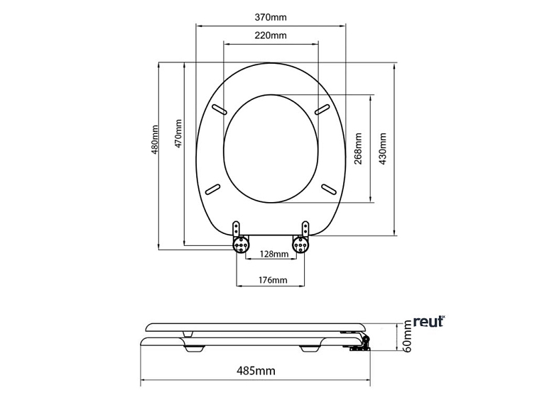 AQUALINE WC sedátko, dub 1705-10