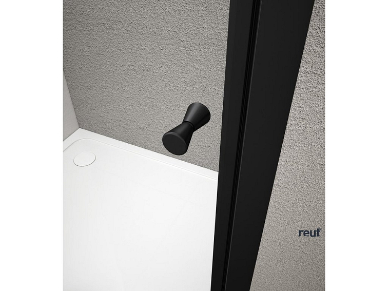 Aqualine AGGA BLACK štvorcová sprchová zástena 800x800mm, číre sklo BLF808