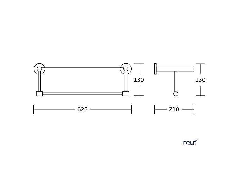 Aqualine SAMBA polička na uteráky s hrazdou SB114