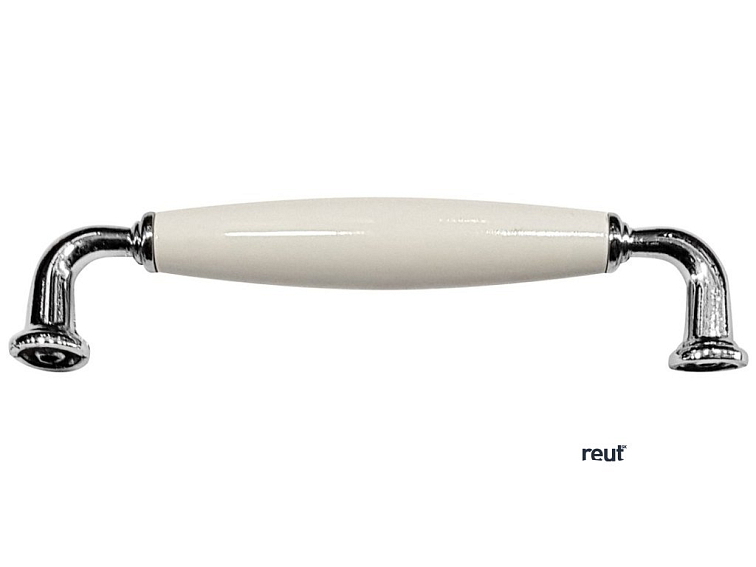 Aqualine FAVOLO kovová úchytka, 142/128mm, chróm/biela PR2212