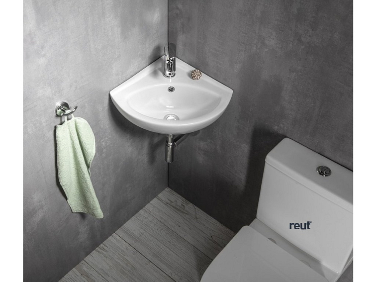 Aqualine LUIGI keramické umývadlo rohové 34x34cm, biela FS161