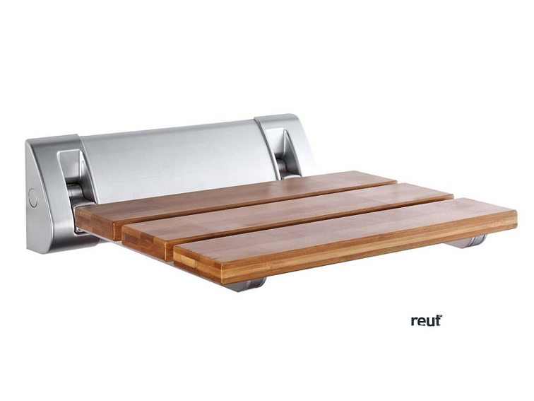 Aqualine RAVO Sklopné sprchové sedátko 32x32,5cm, bambus AE236