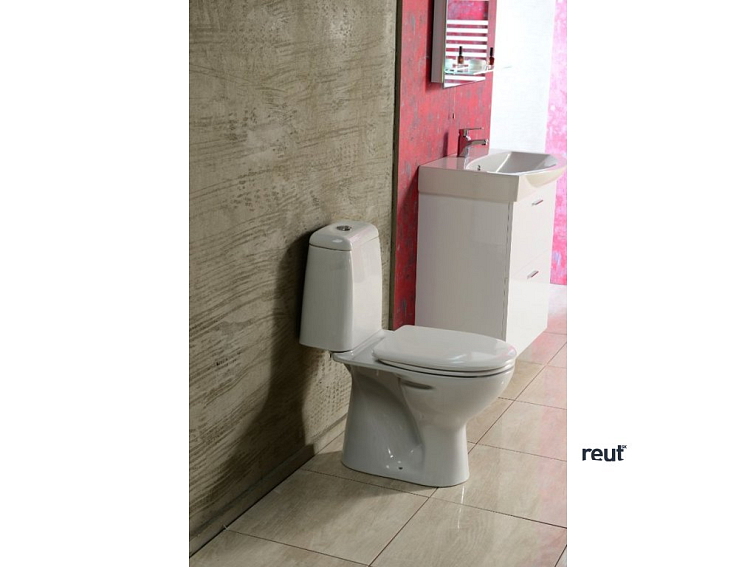 Aqualine RIGA WC kombi, dvojtlačítko 3/6l, spodný odpad, splachovací mechanizmus, biela RG801