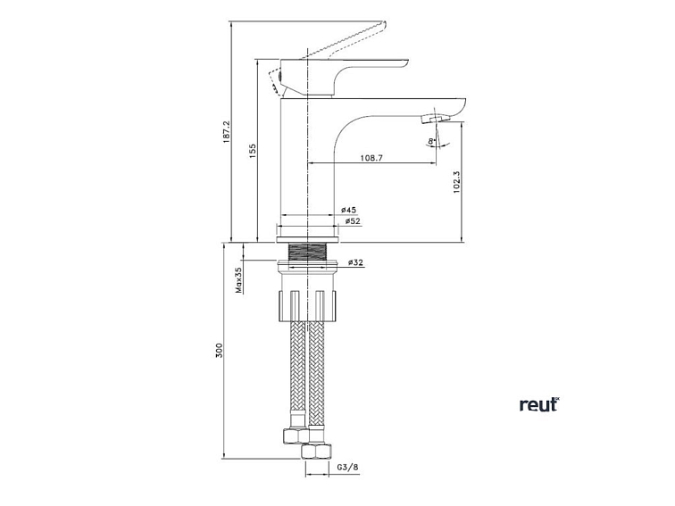 kielle Vega Umývadlová batéria, chróm 10118100