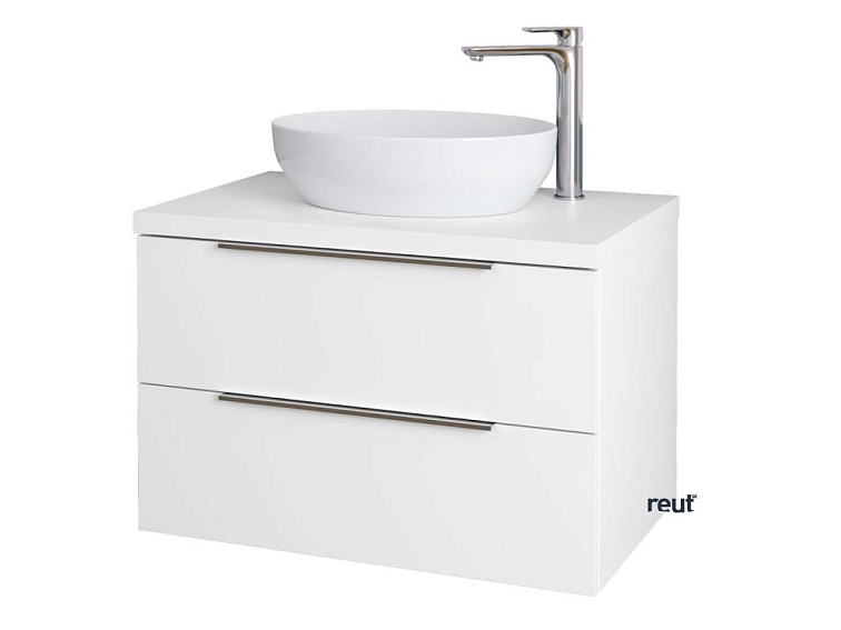 kielle Idolio Skrinka vrátane dosky pod umývadlo 80x54x50 cm, s výrezom, lesklá biela 50024800