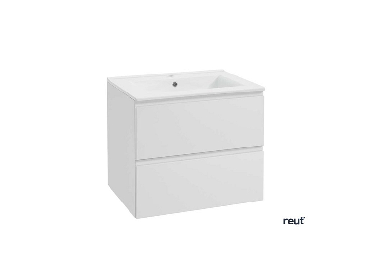 kielle Oudee Skrinka pod umývadlo, 60x55x46 cm, 2 zásuvky, lesklá biela 50002600