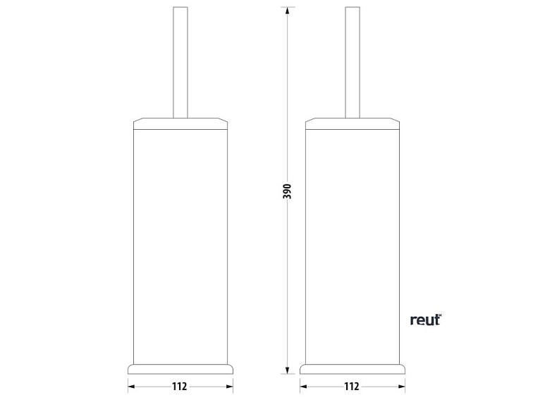 Aqualine SIMPLE LINE WC kefa štvorcová, nerez mat GA1210