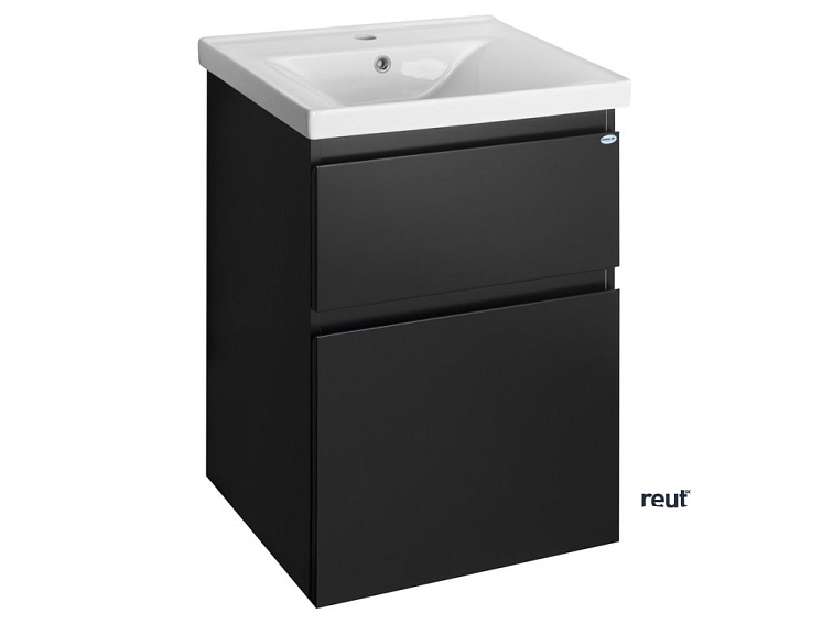 Aqualine ALTAIR umyvadlová skrinka 52x72,5x45 cm, čierna mat AI655