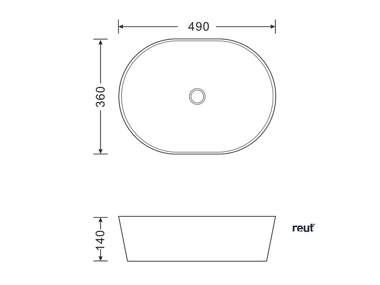 Aqualine Keramické umývadlo na dosku, 49x36 cm, biela CA490