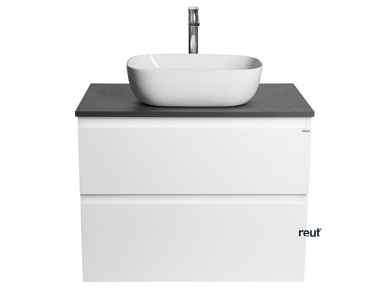 Aqualine ALTAIR II ALTAIR skrinka s doskou 78,5 cm, biela/antracit bridlica AI280-03
