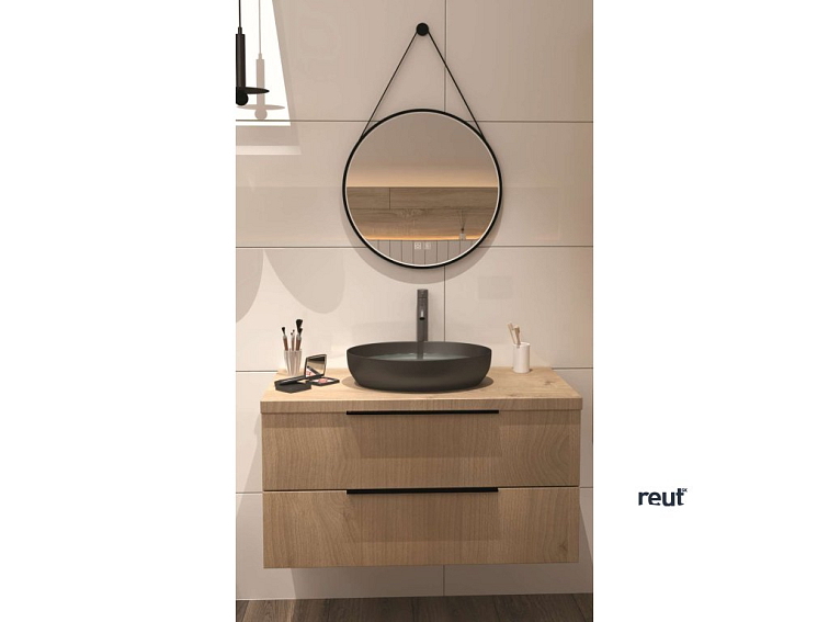 kielle Idolio Skrinka vrátane dosky pod umývadlo 80x54x50 cm, s výrezom, karamel 50024801