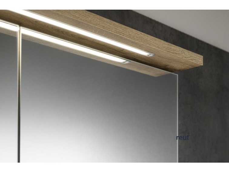 Aqualine KAWA STRIP Galérka s LED osvetlením 80x70x22cm, dub emporio WGL38S