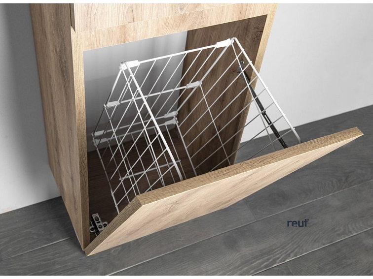 Aqualine ALTAIR vysoká skrinka s košom 40x184x31cm, dub emporio AI485R