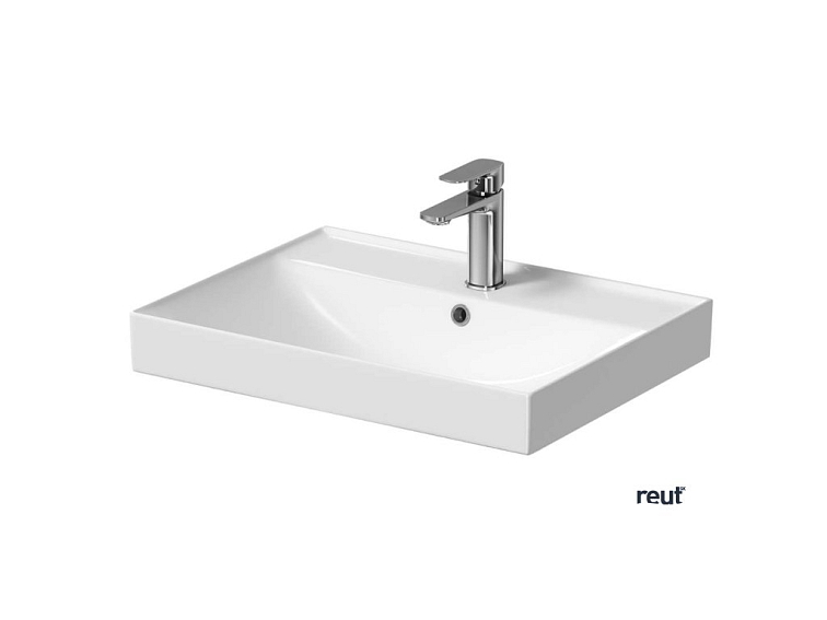 kielle Arkas I Umývadlo, 60x45 cm, s prepadom, s otvorom na batériu, biela 30611600