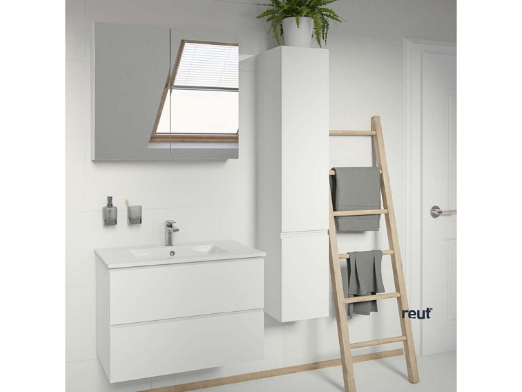 kielle Oudee Vysoká skrinka závesná, 157x30x32 cm, lesklá biela 50202010