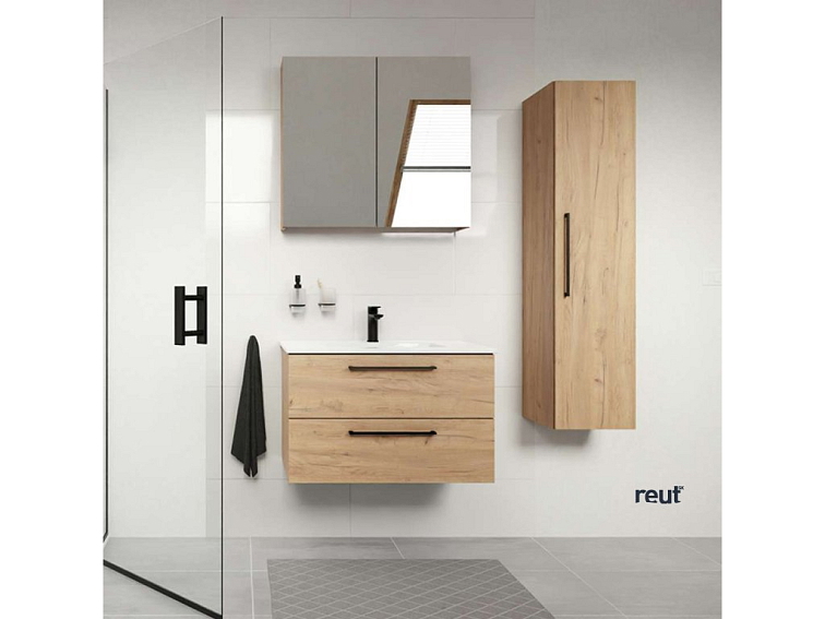 kielle Vega Vysoká skrinka závesná, 140x33x33 cm, zlatý dub 50218011