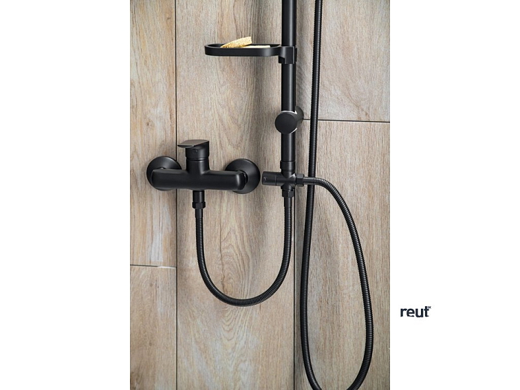 Aqualine Mydeľnička pre sprchovú tyč 25mm, ABS/čierna mat NDSL435-2