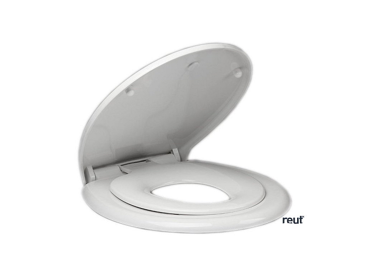 Aqualine WC sedátko s integrovaným detským WC sedátkem, Soft Close, Easy Take, biela FS125