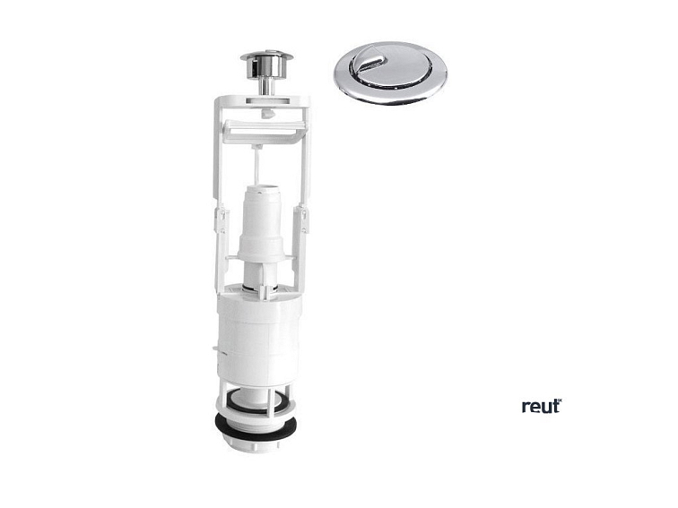 Aqualine Vypúšťací ventil, DUAL tlačidlo, chróm OVDC001