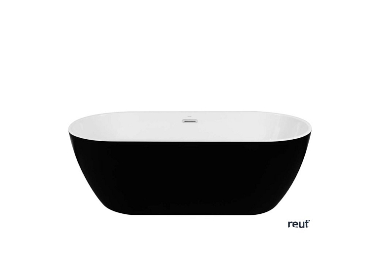 kielle Idolio Voľne stojaca vaňa 170x75 cm, matná čierna/biela 11324434