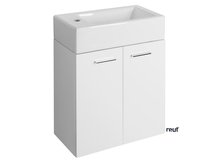 Aqualine ZOJA umývadlová skrinka 49x50x24,6cm, 2 dvierka, biela 51047A