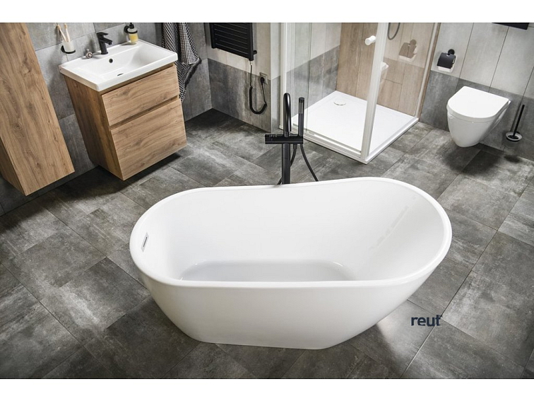 Aqualine TISA voľne stojaca vaňa 150x75cm, biela E1575