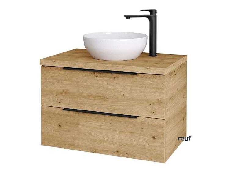 kielle Idolio Skrinka vrátane dosky pod umývadlo 80x54x50 cm, s výrezom, karamel 50024801