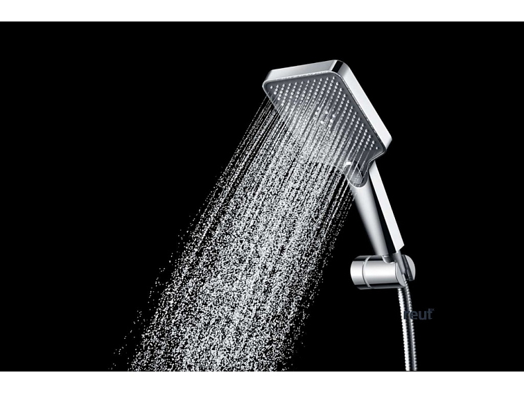 kielle Vega Set sprchovej hlavice, tyče a hadice, chróm/čierna 20418SE70