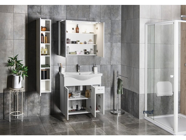 Aqualine KERAMIA FRESH umývadlová skrinka 74,5x74x34,7cm, biela 50082A