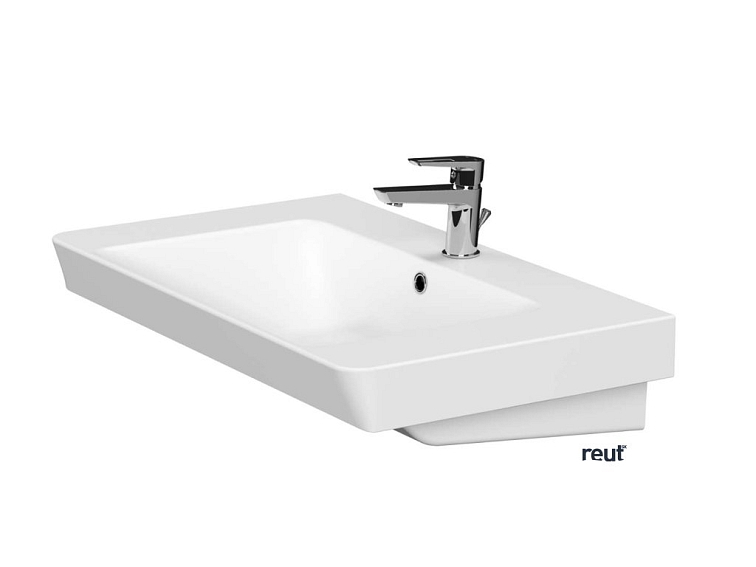 kielle Minor Umývadlo, 81x48 cm, s prepadom, s otvorom na batériu, biela 30621800