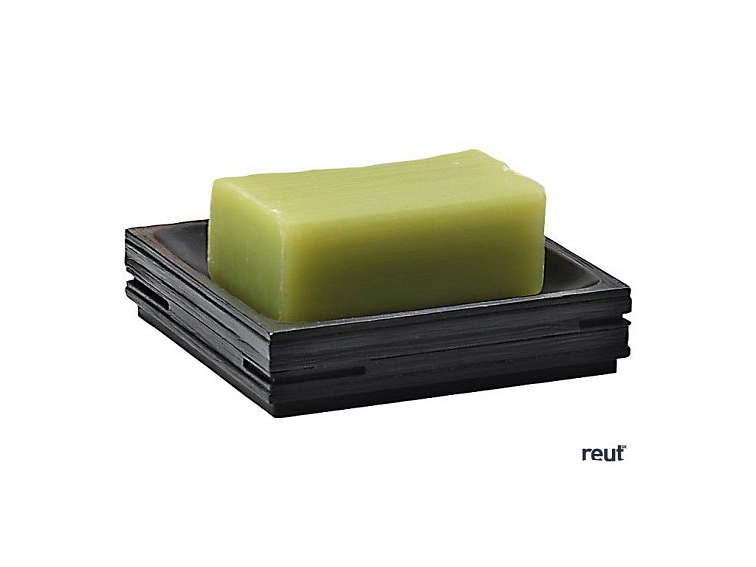 Gedy QUADROTTO mydelnička na postavenie, čierna QU1114