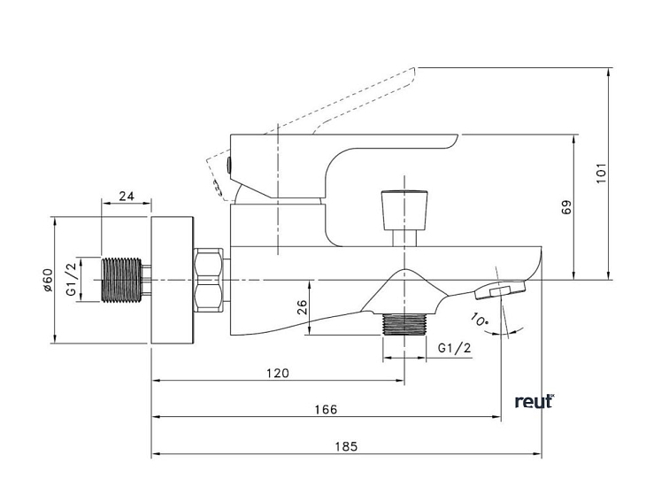 kielle Vega Vaňová batéria, matná čierna 10318104