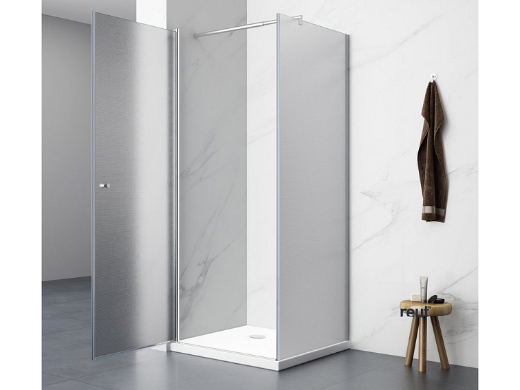 Aqualine PILOT štvorcová sprchová zástena 1000x1000 mm, Brick sklo PT100-01