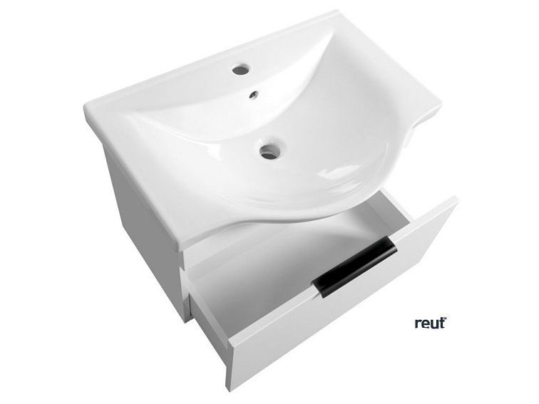 Aqualine AKIRA umyvadlová skrinka 60,6x42x34cm, biela AK265