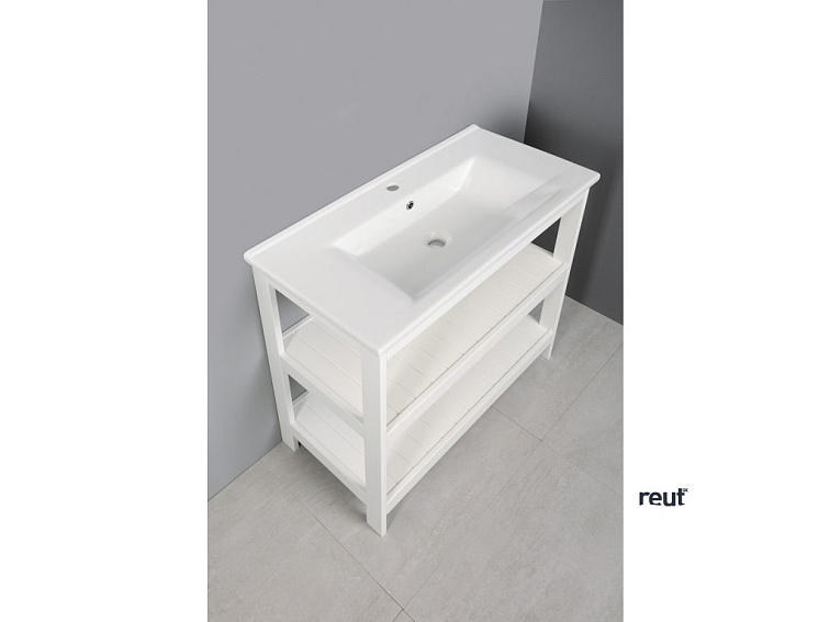 Aqualine ETIDE policová umyvadlová skříňka 81,5x86x44 cm, matná biela ET830