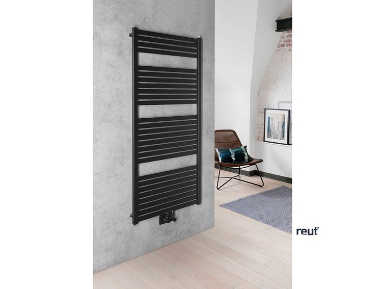 Aqualine TONDI vykurovacie teleso 450x1690 mm, stredové pripojenie, čierna mat DT446T