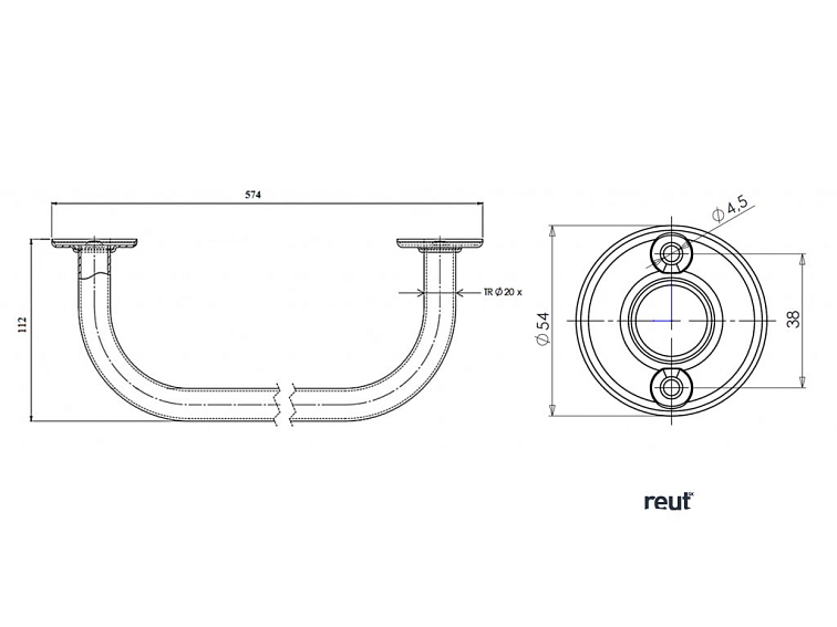 Aqualine WHITE LINE sušiak pevný 500mm, biela 8010