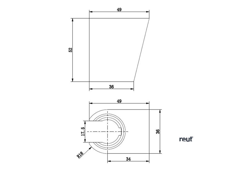 kielle Príslušenstvo Nástenný držiak sprchy, matná čierna 20901044