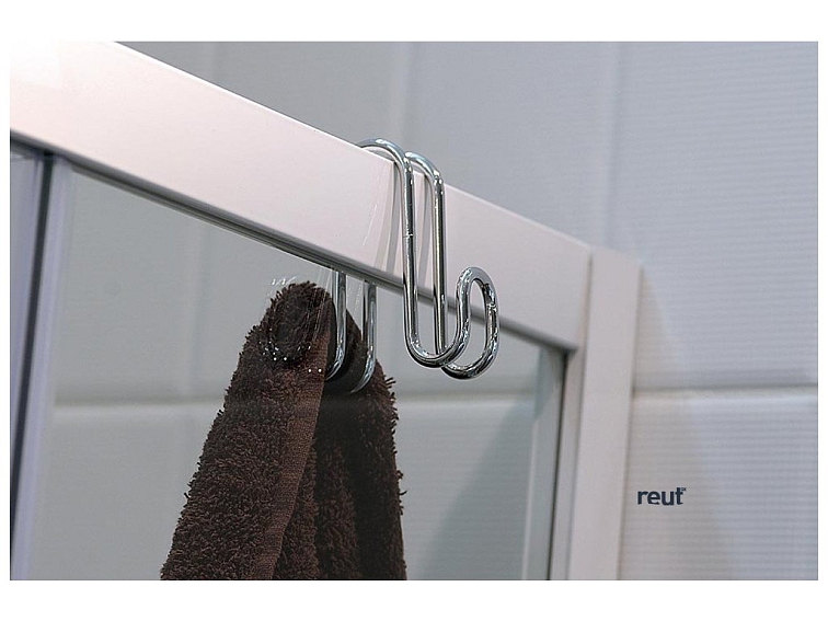 Aqualine CHROM LINE dvojitý závesný háčik na sprchové zásteny 37030