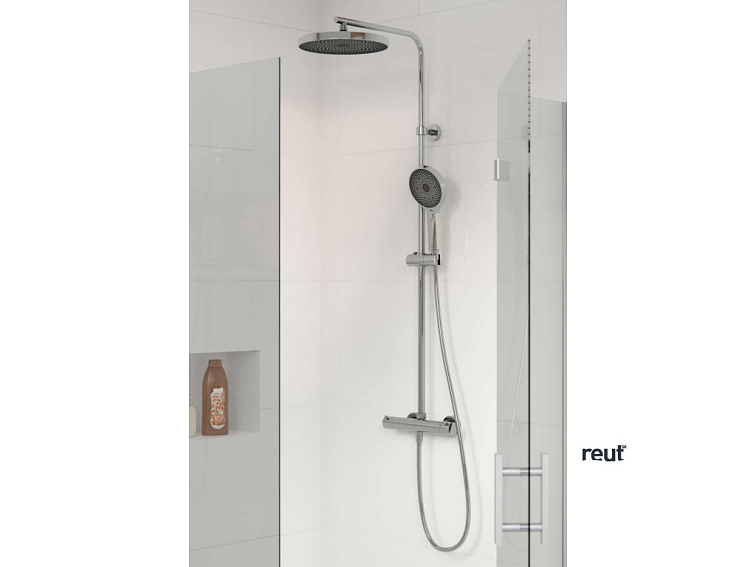 kielle Oudee Sprchový set s termostatom, 26 cm, 3 prúdy, chróm 20602010