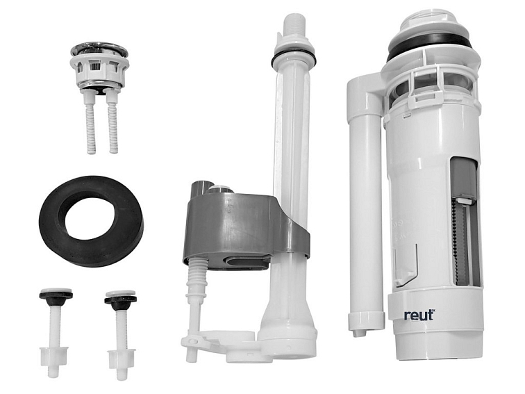 Aqualine DUAL splachovacia súprava s dvojitým tlačidlom, spodné plnenie 1/2", chróm NDVR038-1