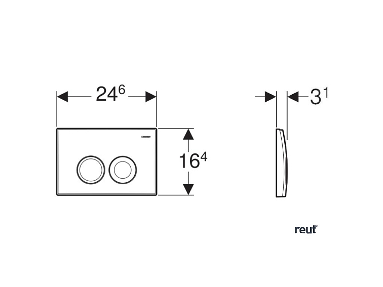 Aqualine Závesné WC Taurus s podomietkovou nádržkou a tlačidlom Geberit, biela, WC-SADA-15